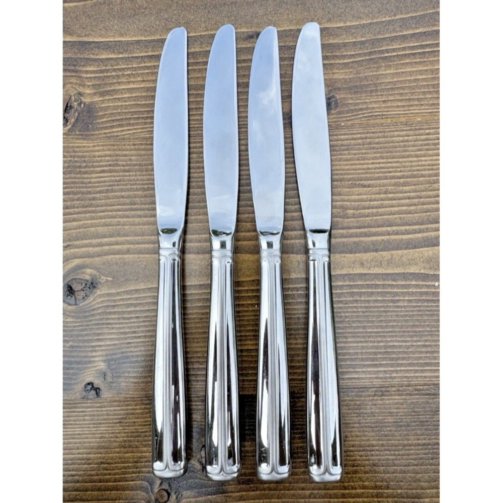 Mikasa PARALLELS Flat Butter Knives Set Of 4 Korea Stainless Steel Replacement‎